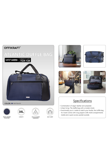 Offikraft Atlantic Duffle Bag - Navy Blue